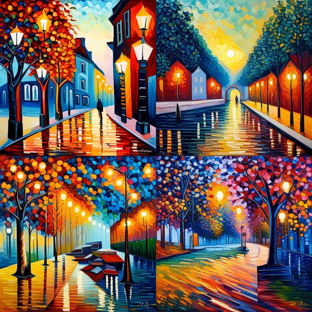 Impasto Oil Painting in Post-Impressionist Style