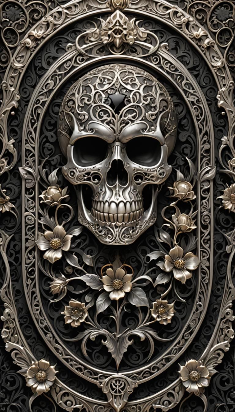 Hermetic Guild Crest in Art Nouveau Style