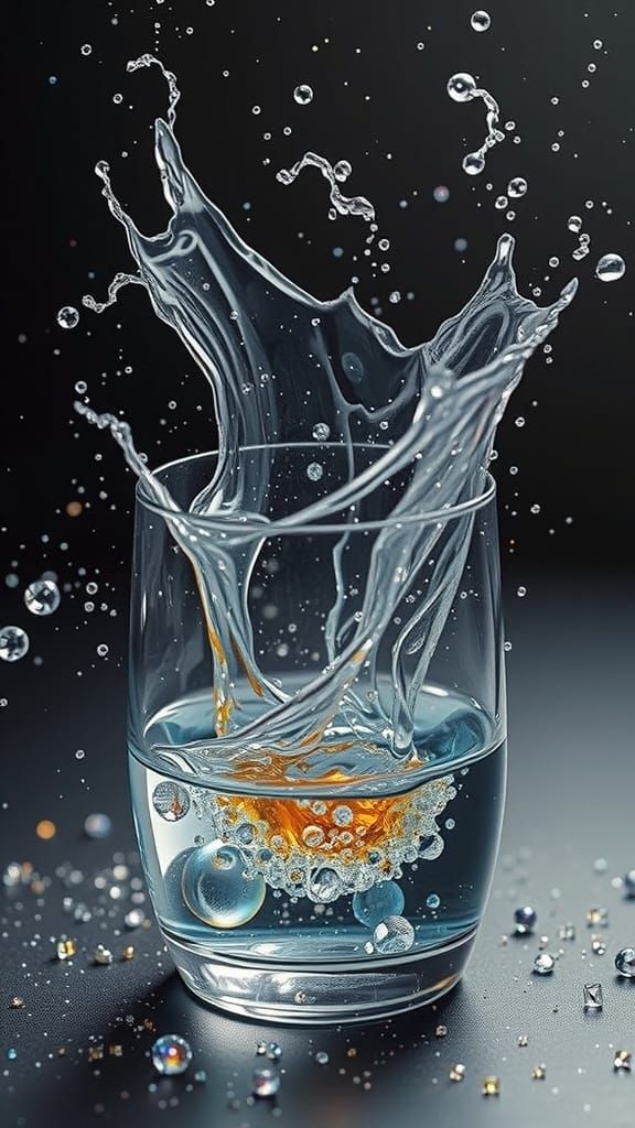 Surreal Cosmic Explosion in Glass Style