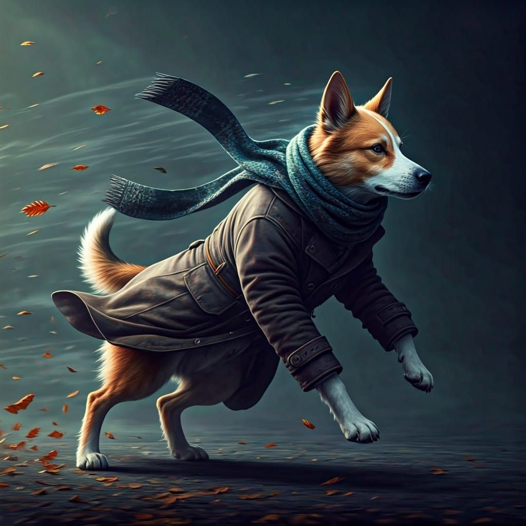 Dog Versus Tornado-Force Winds in ZBrush Concept Art