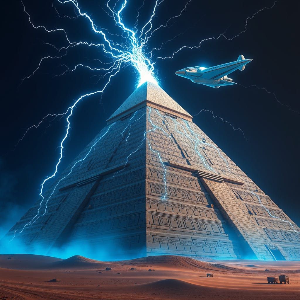 Ancient Pyramid Radiates Electricity into the Night Sky