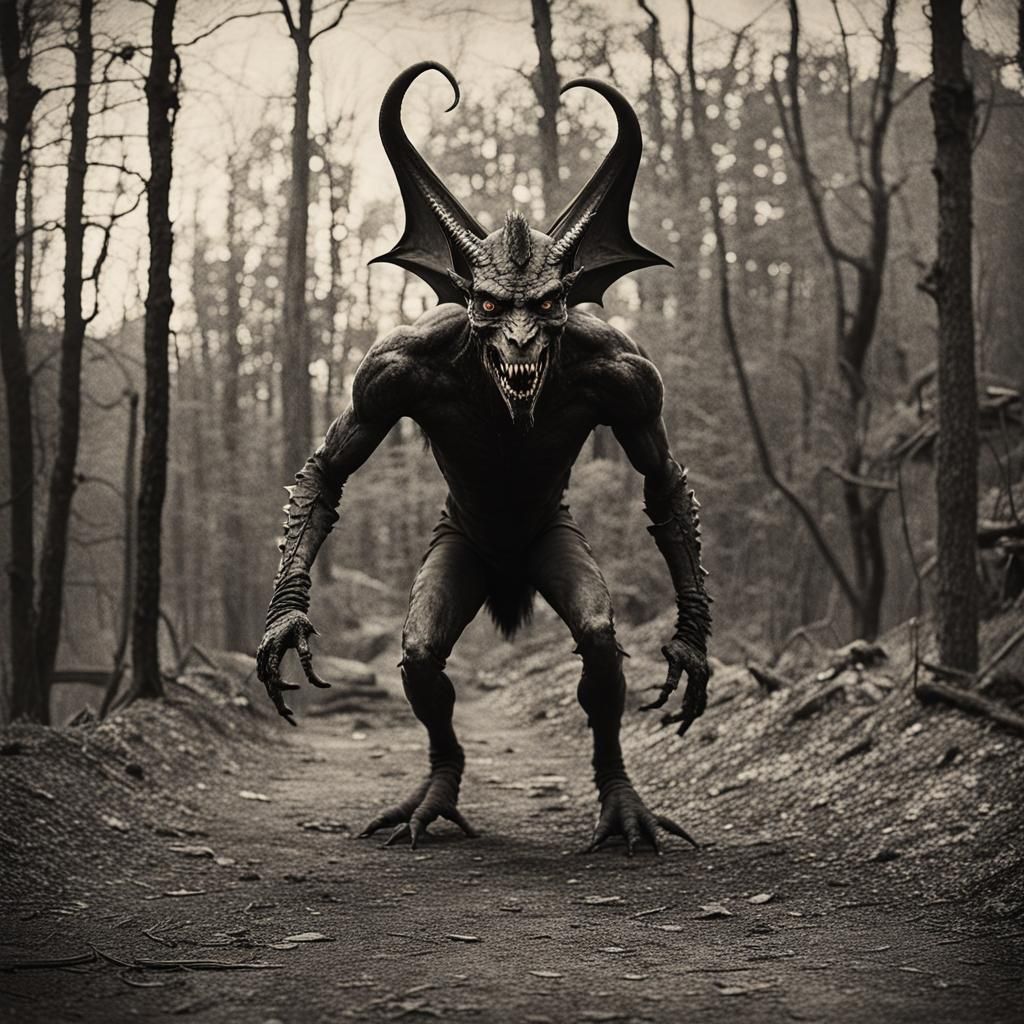 The Jersey Devil: A Vintage Horror Photograph