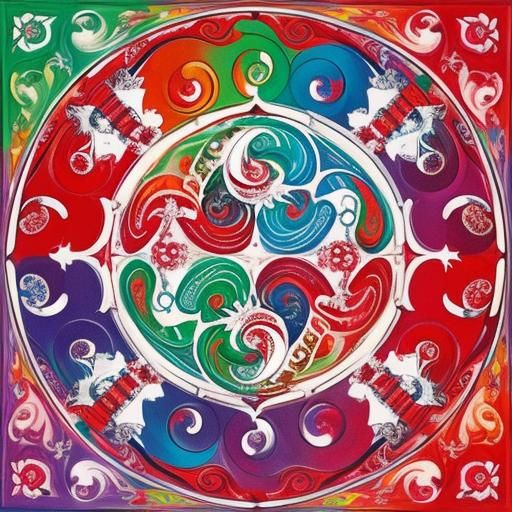 Snow White and Rose Red in Candyland Gouache