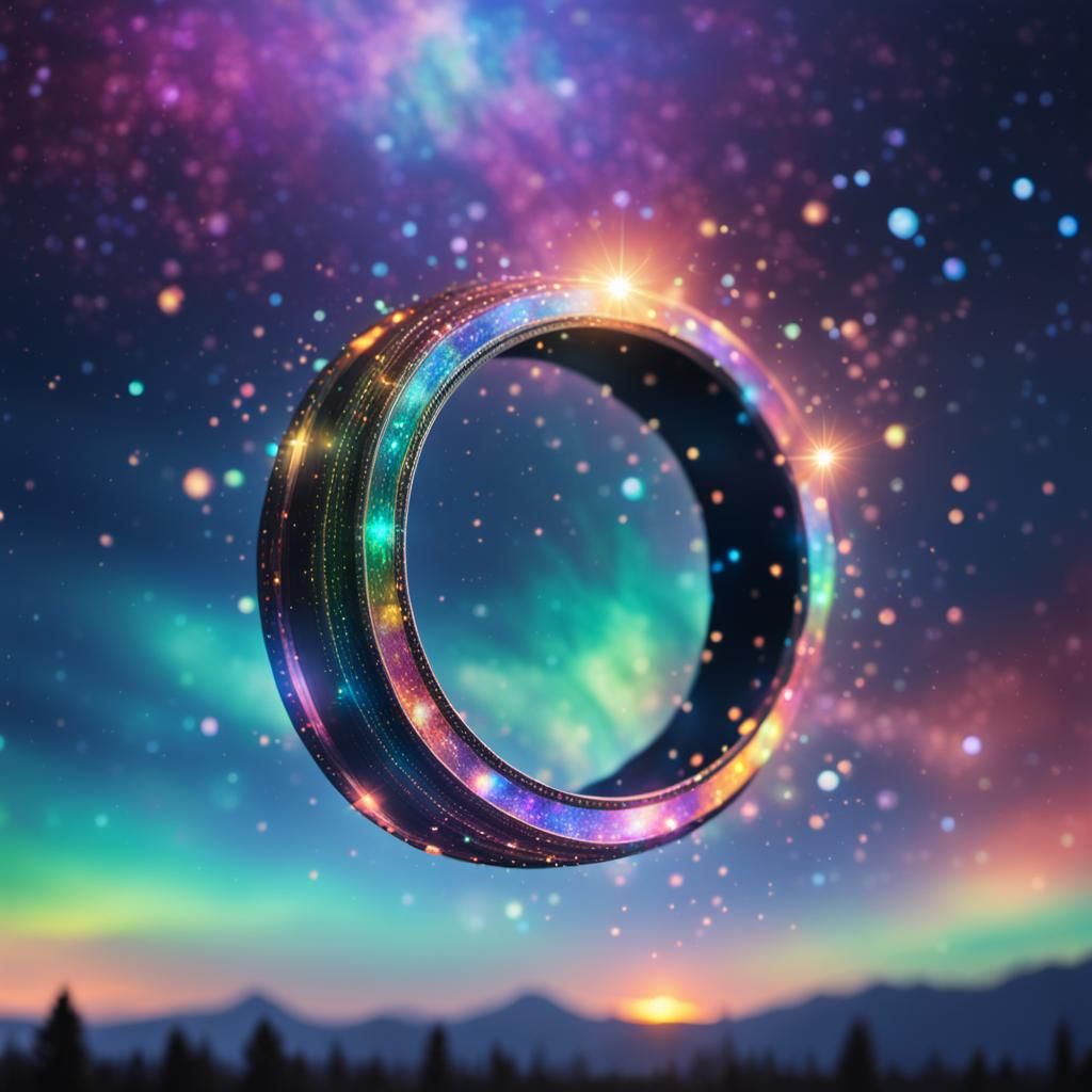 Holographic Rings Emerge From Supernova in Starry Sky