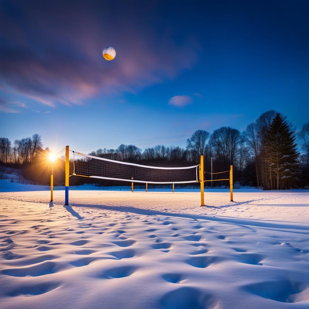 Who's playin' snow volleyball