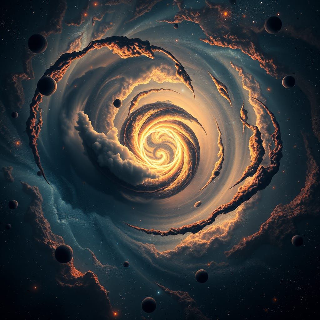 Cosmic Dance of Swirling Galaxies in HDR