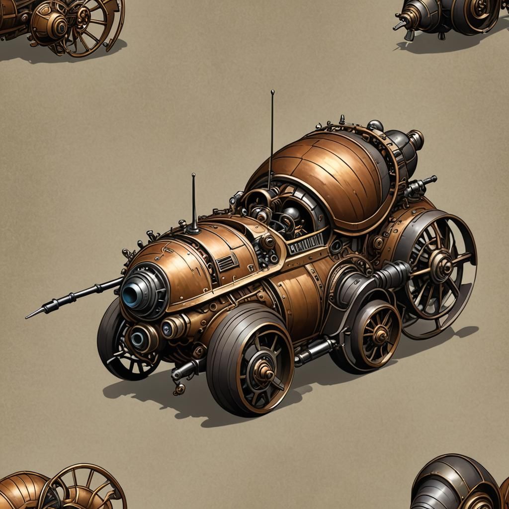 Steampunk Snail Racer Inspired by Pod Racing