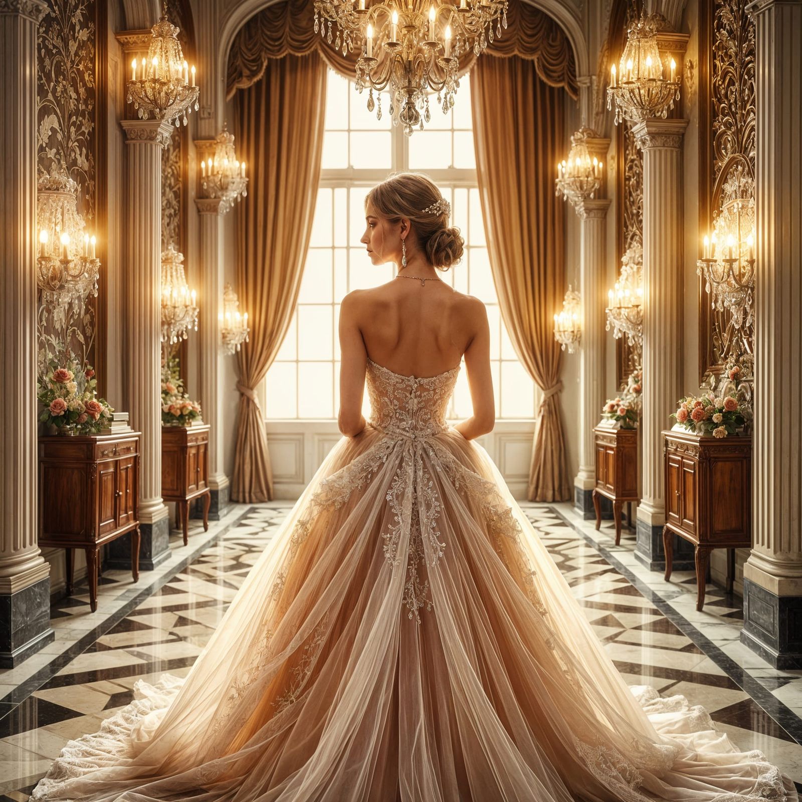 Elegant Coming Out Gown Portrait