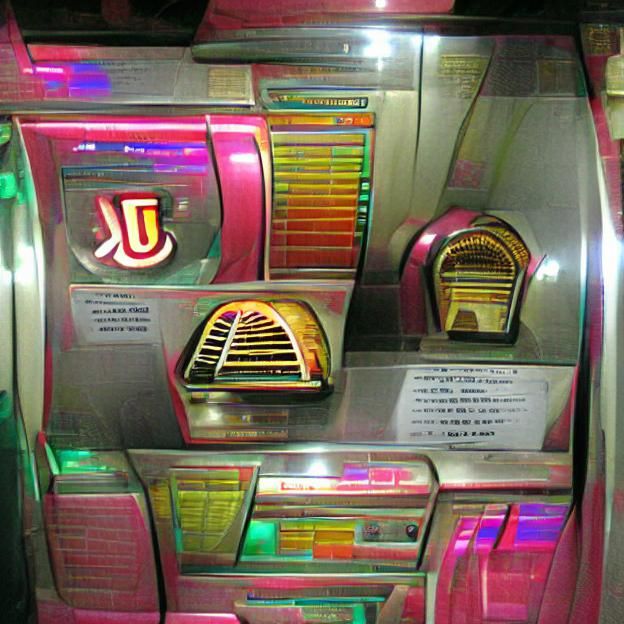 Classic Jukebox with Neon Lights