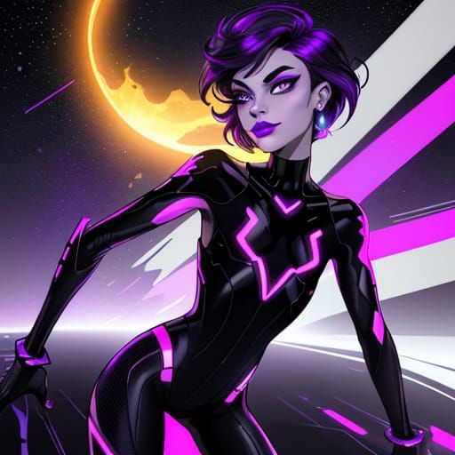 Galactic Ace Blazes into Space in Neon Glory