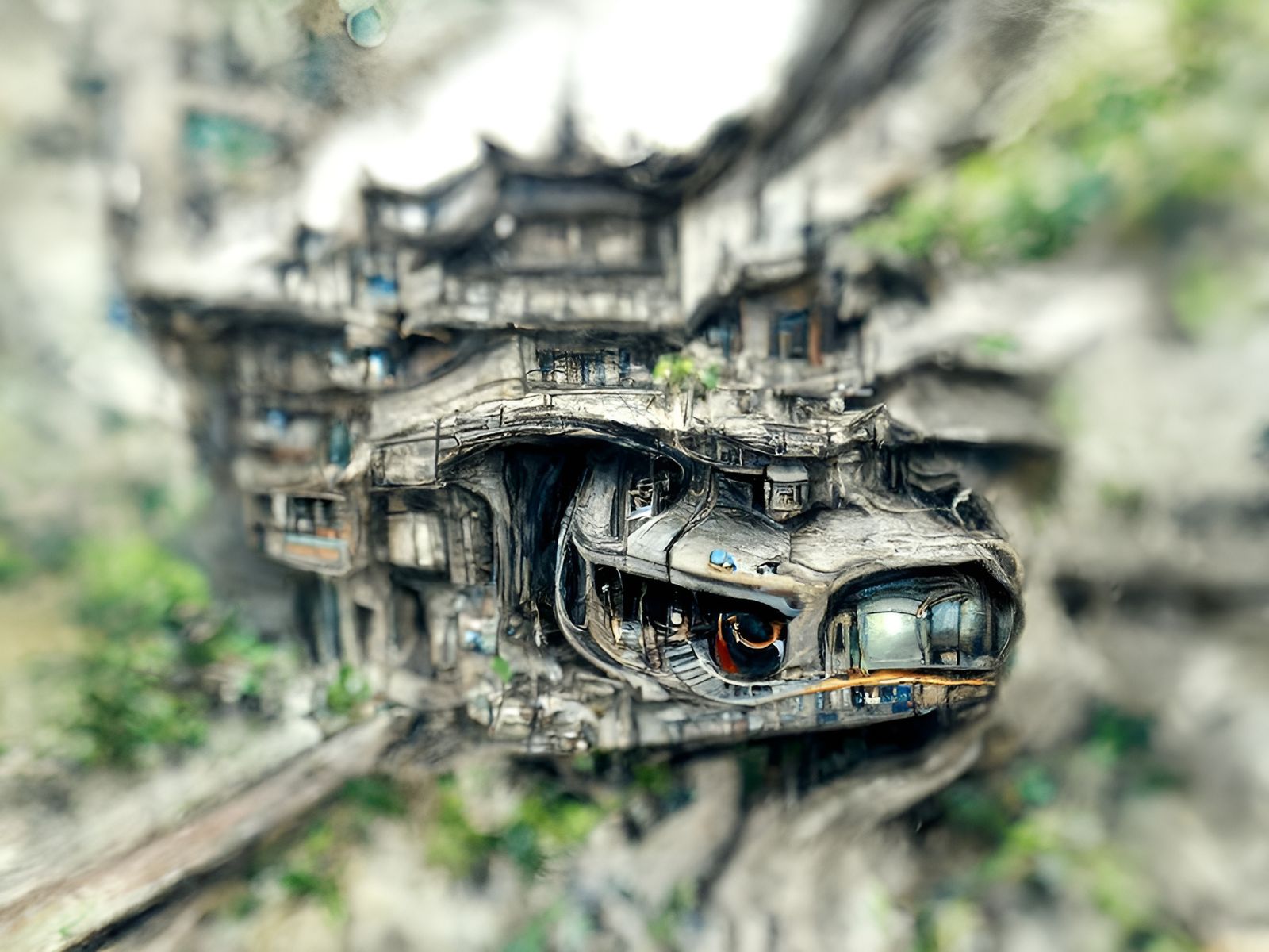 Chongqing Train Through Building by Studio Ghibli