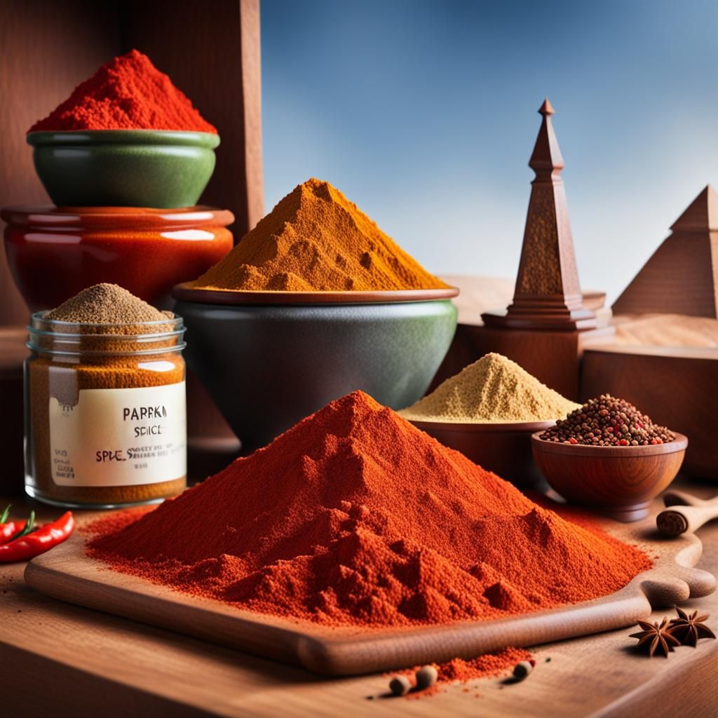 Pyramid of Paprika and Spices