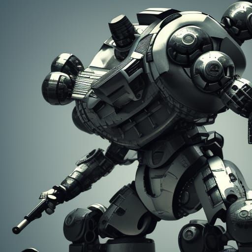 Futuristic Samurai Mech in Sci-Fi Cinematic Style