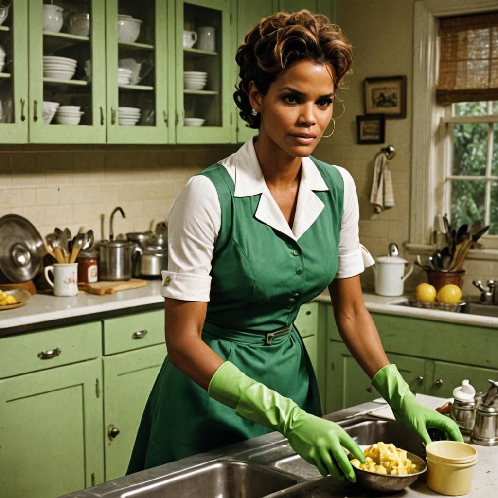 Halle Berry as 1950s Housewife