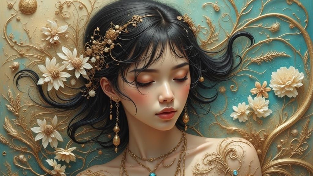 Melancholy Portrait in Ethereal Style