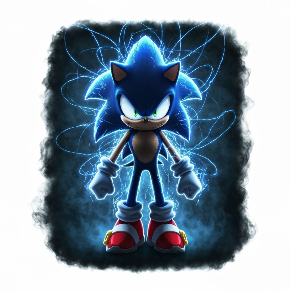 Dark Sonic Aura in Cyberpunk Style