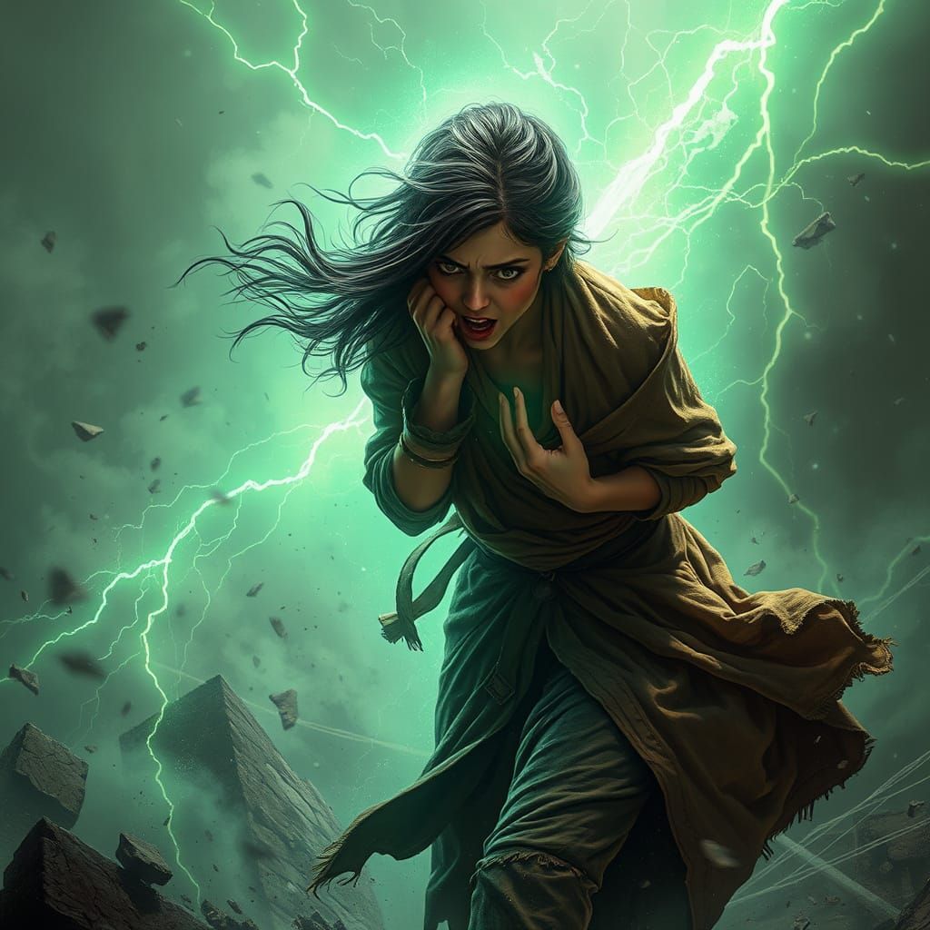 Ethereal Fantasy Warrior Unleashes Unseen Power