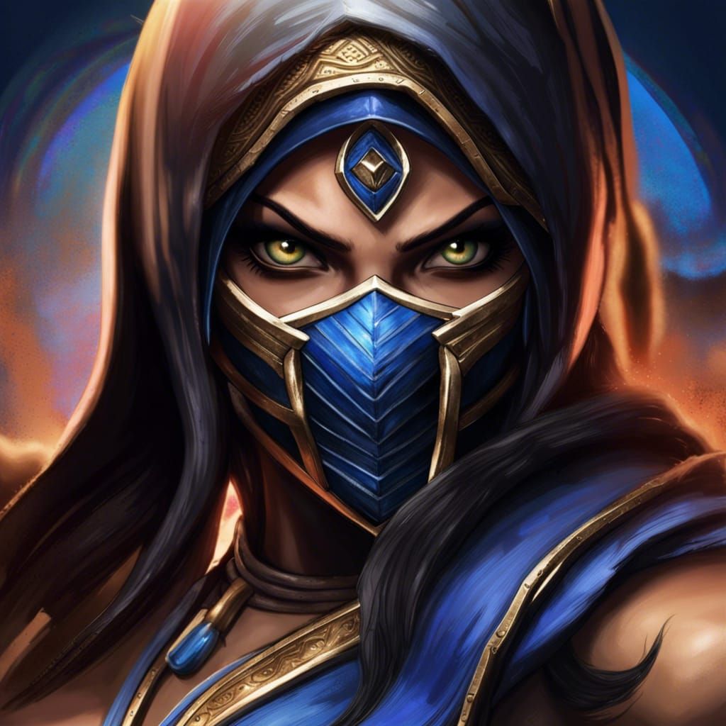 Hyperrealistic Arab Kitana from Mortal Kombat 9