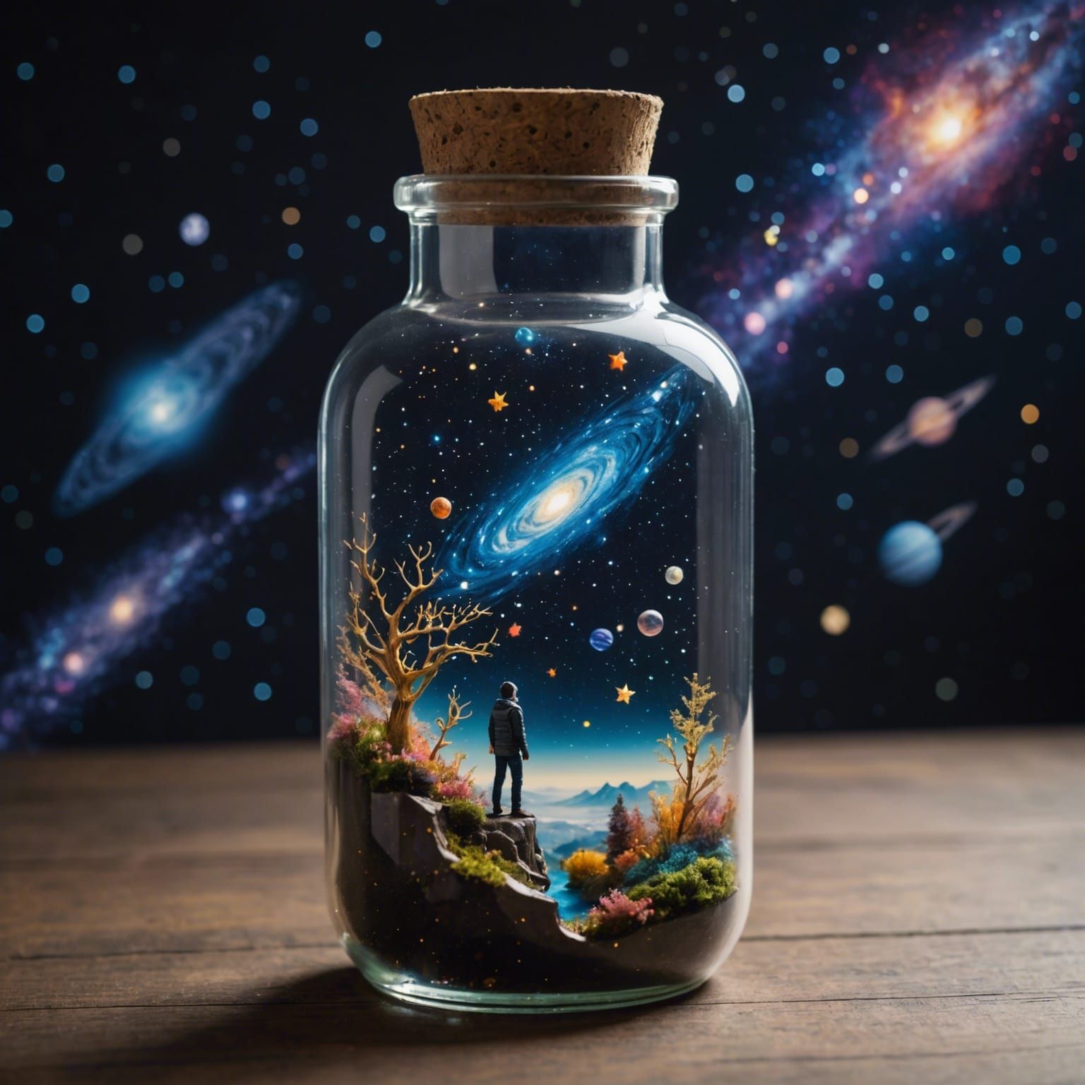 Universe in a Bottle: Cosmic Still Life