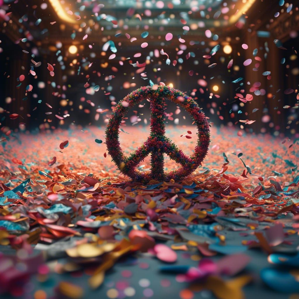 Epic Peace Confetti Digital Matte Painting