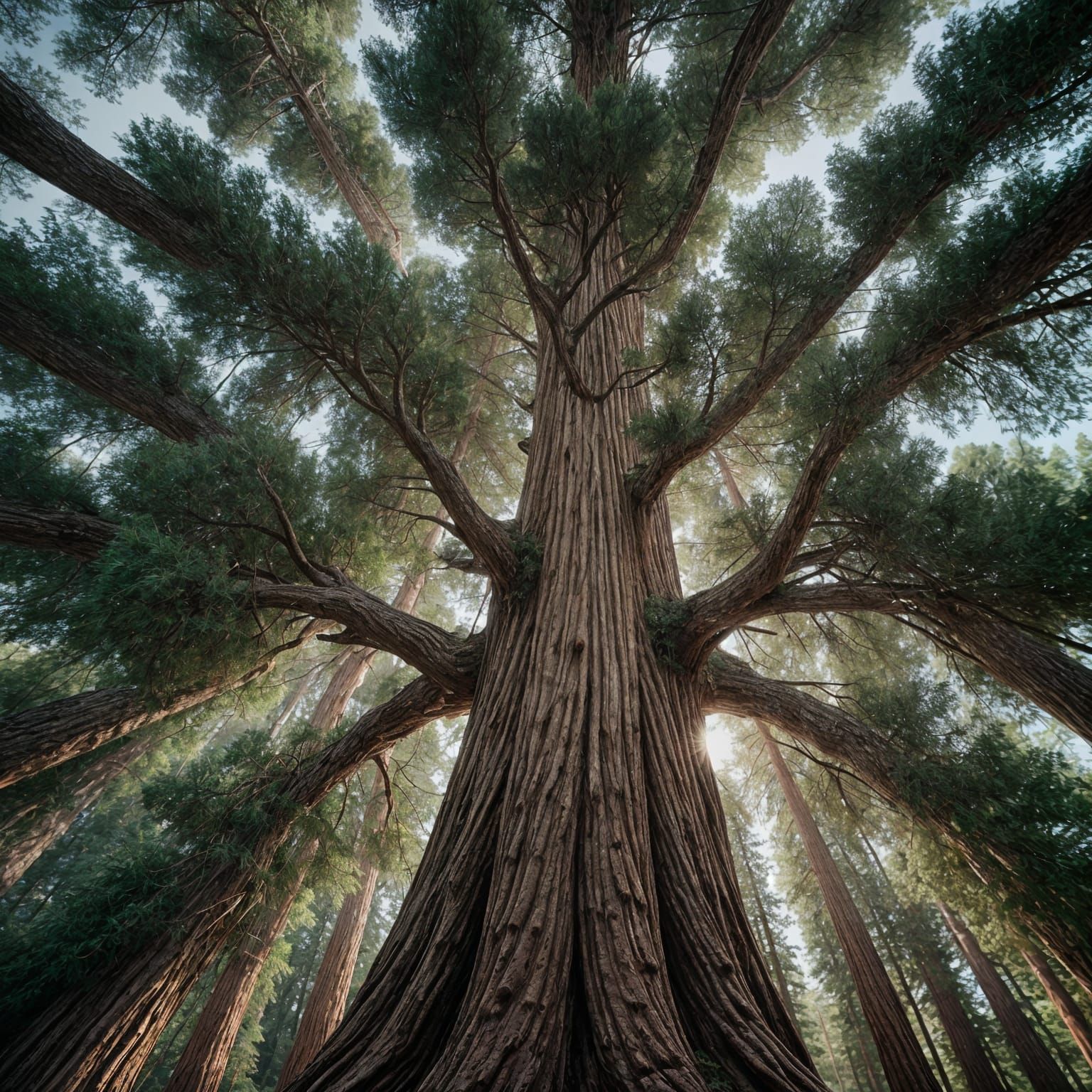 Time Travel Portal Inside a Sequoia Tree