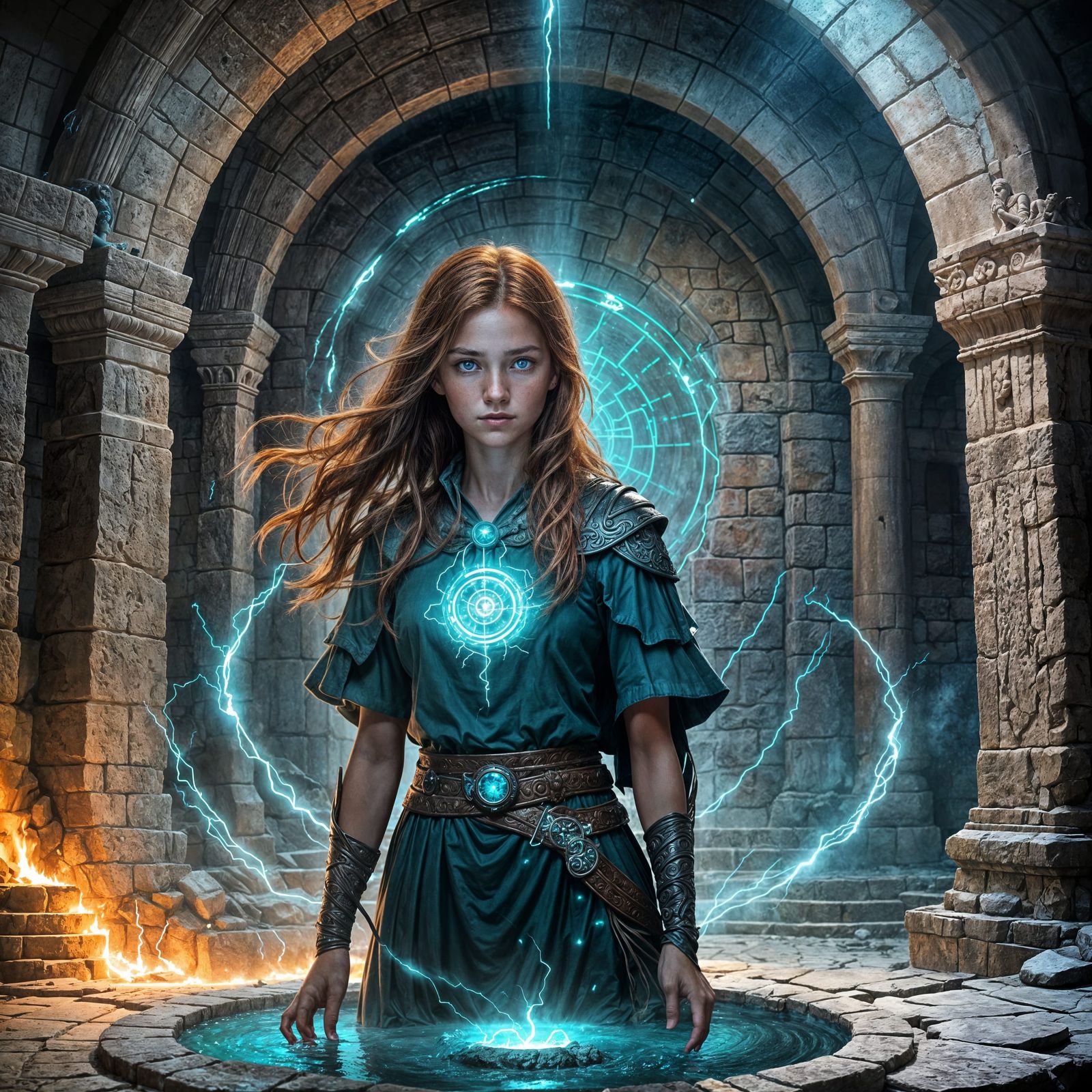 Girl Channels Chaotic Energy in Crystal Chamber