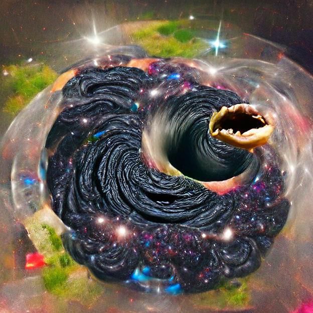 Infinite Black Vortex Consuming the Cosmos
