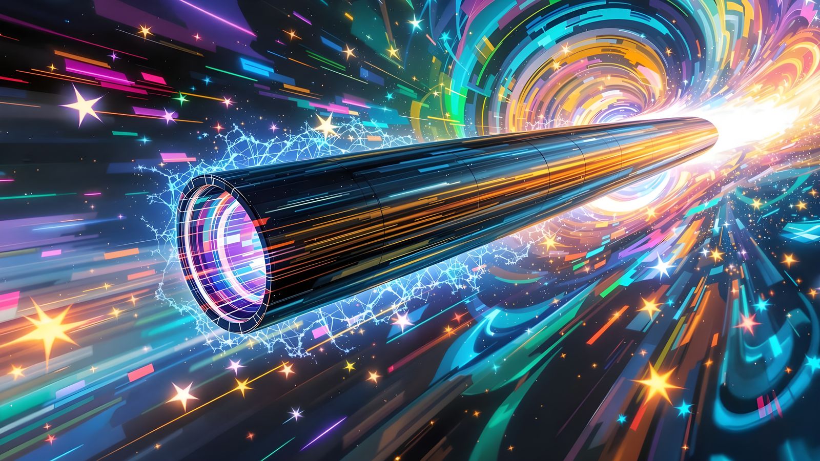 Black Cylinder Races Through Plasma Star Vortex