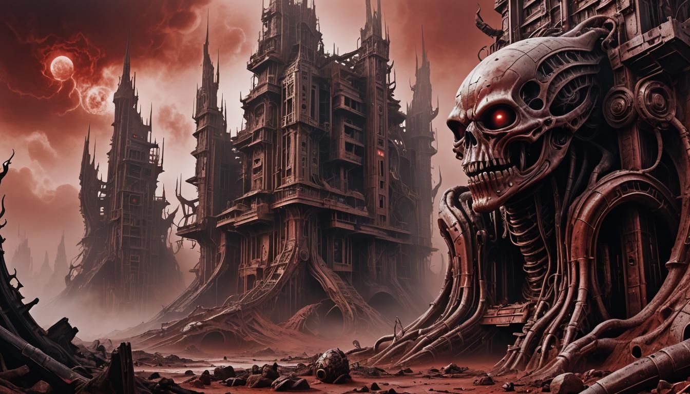 Martian Ruins: Polish Comic Style Close-Up