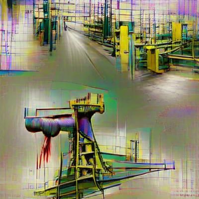 Bleak Industrial Scene: AI Generated Torture