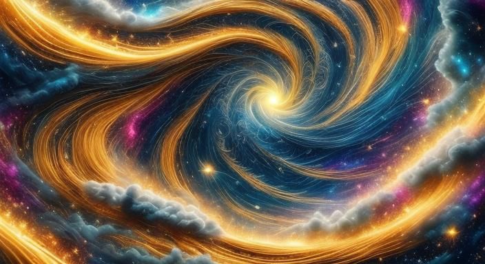 Kawaii Cosmic Surfer on Comet's Tail