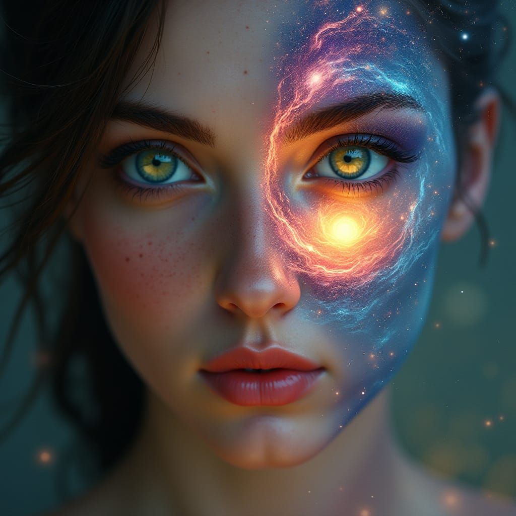 Surreal Fantasy Woman Blends Realism and Psychedelia