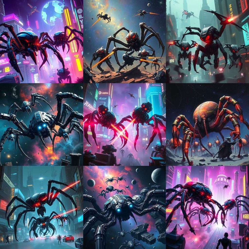 Cyberpunk Spider Wars Erupt in the City