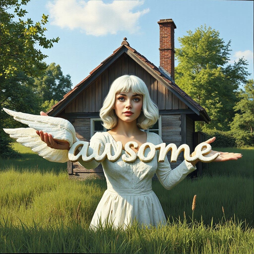 Impressionist Oil Painting in Digital Style: Woman's Face in...