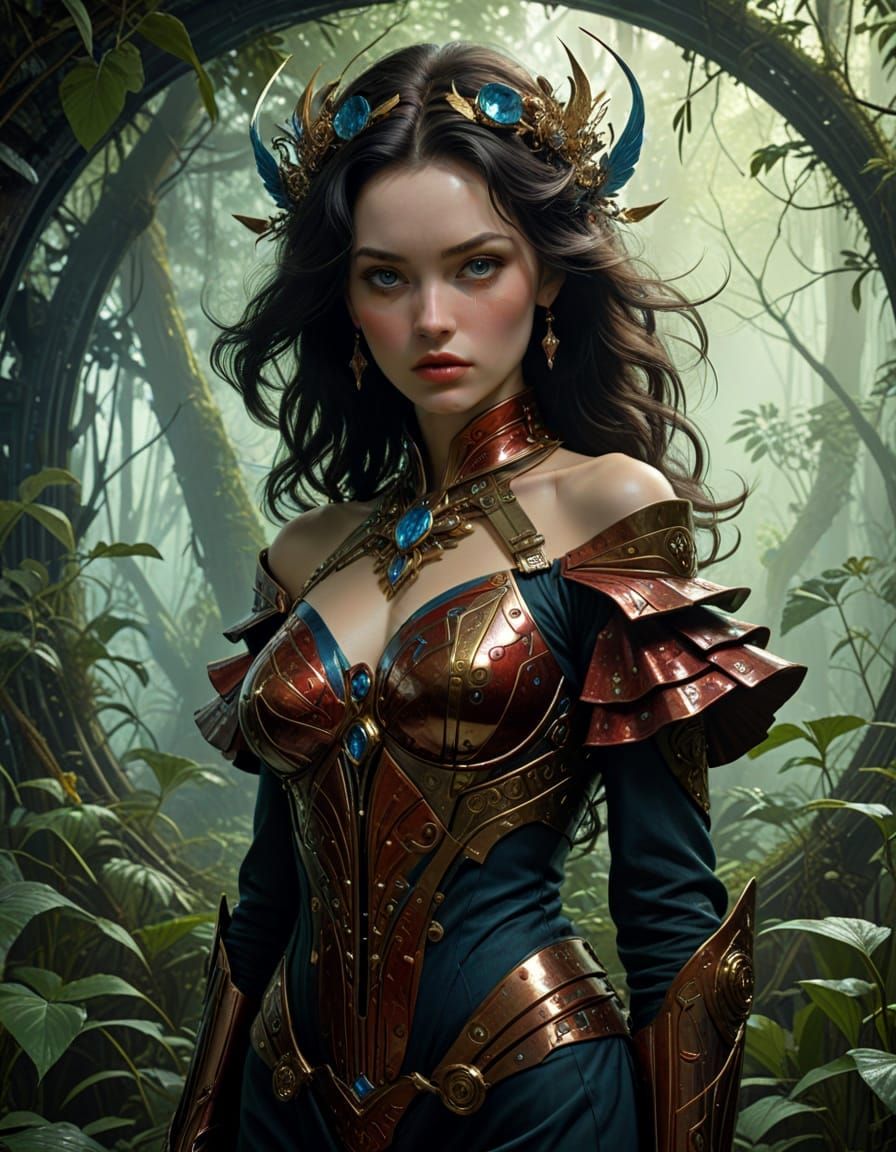 Superheroine Forest Protector