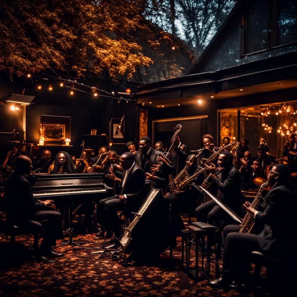 Autumnal Jazz Black Birthday Party in HDR