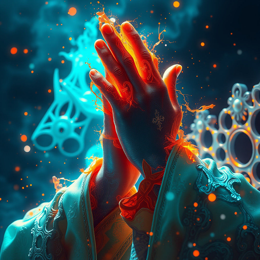 Ethereal Sorceress Weaves Peaceful Magic