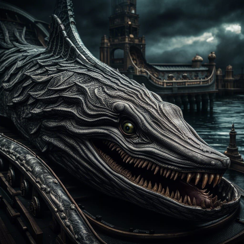 Hyperrealistic Leviathan with Intricate Details