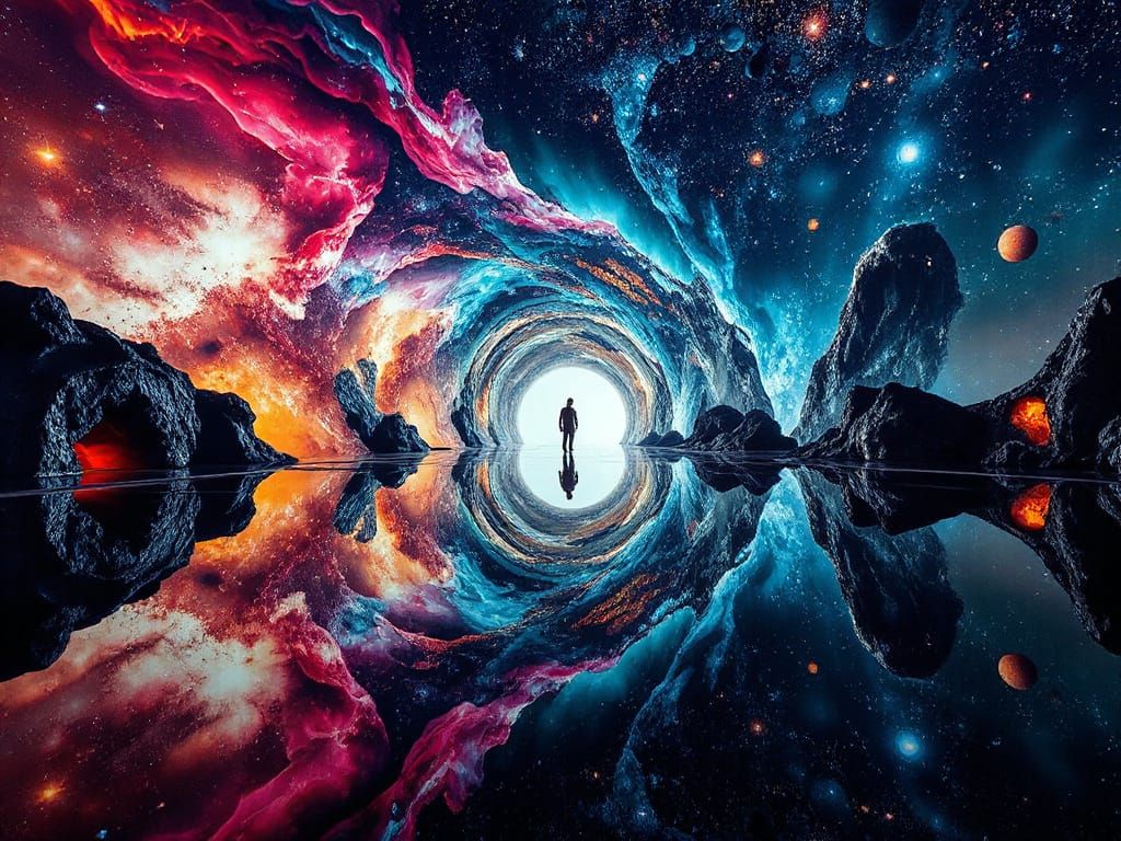 Cosmic Soulgate: A Maximalist Digital Painting