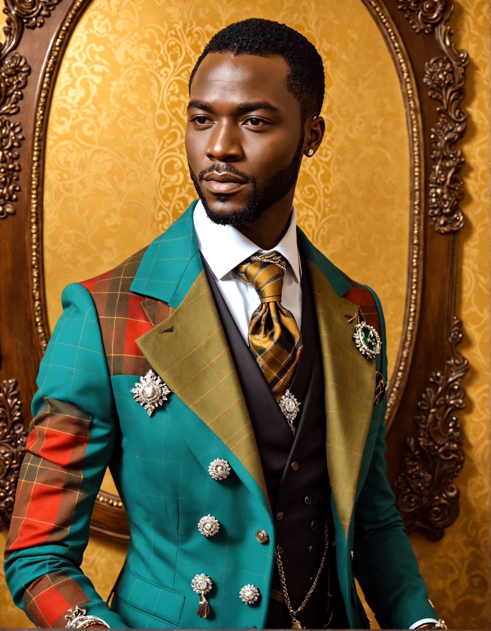 Congolese Gentleman in Baroque Splendor