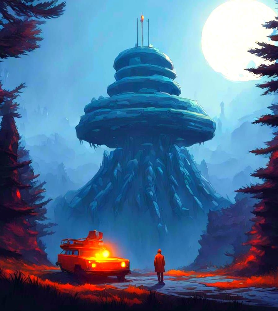 Epic Sci-Fi Encounter: Indian Yogi Meets Alien Ship