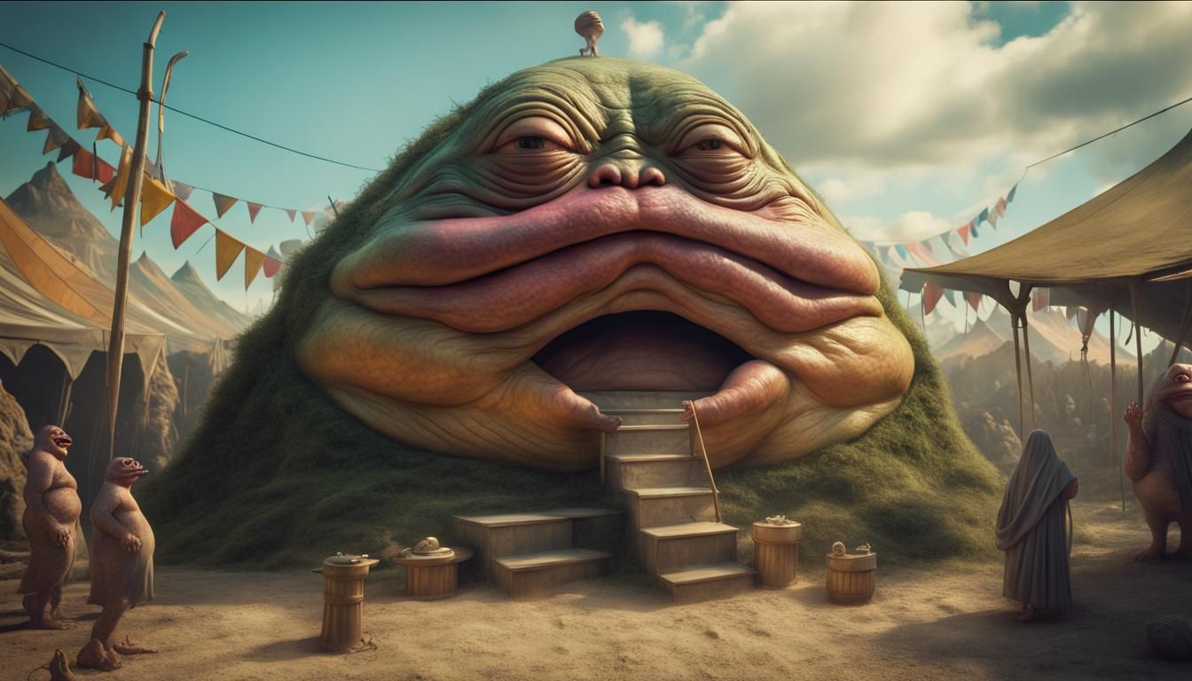 Wacky Jabba the Hut at a Goul Festival