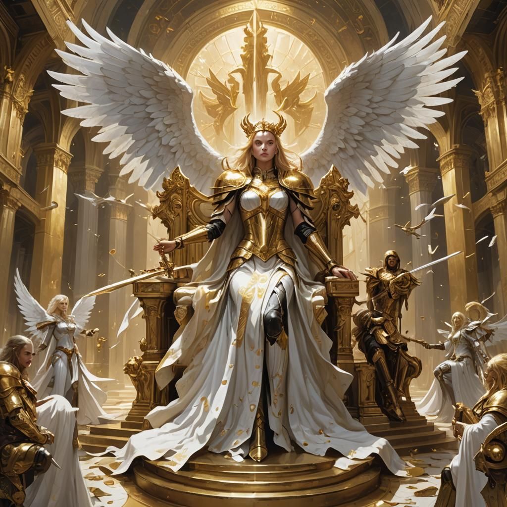 Avacyn, Angel of Hope, in Golden Throne Room
