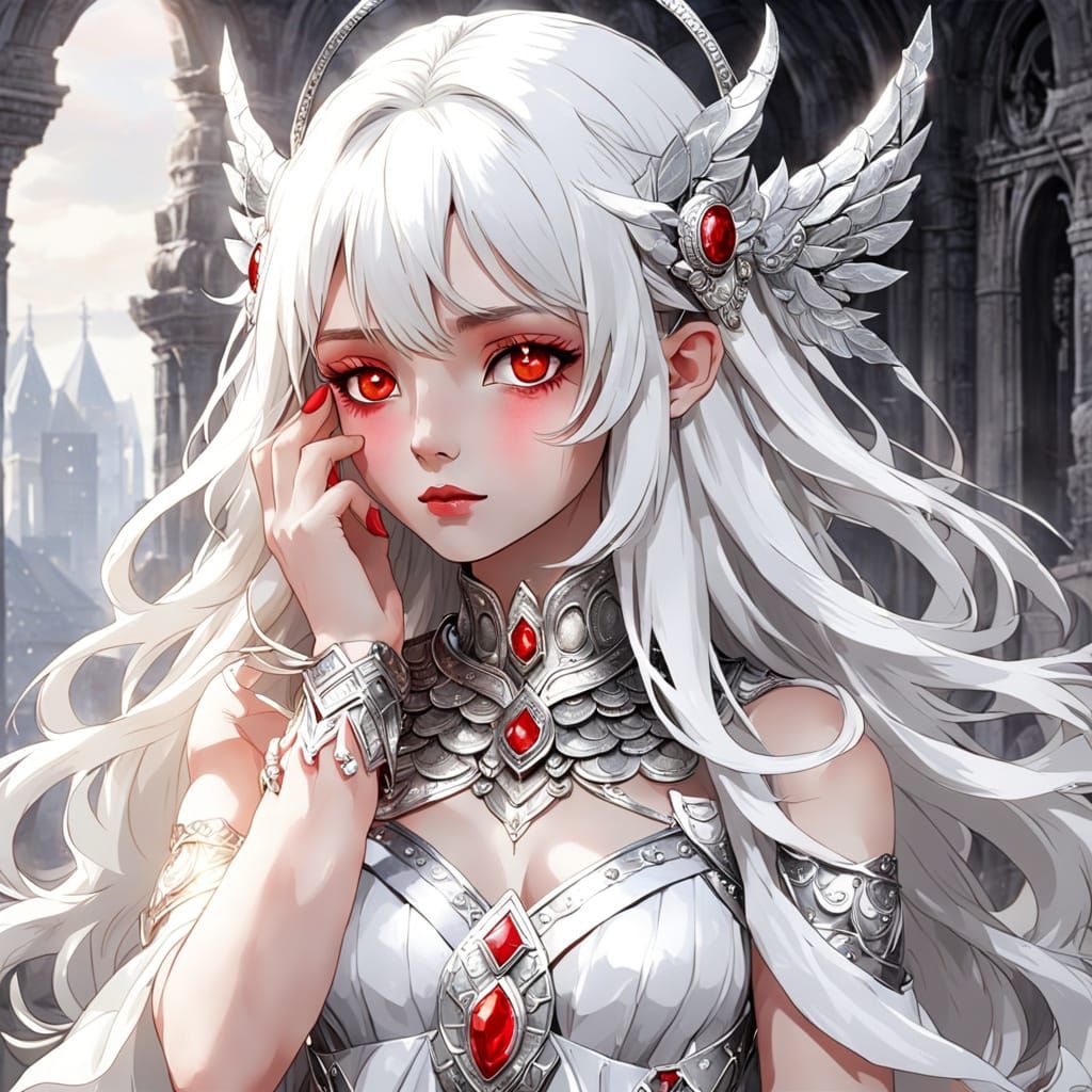 Ethereal Goddess in Resplendent Armor