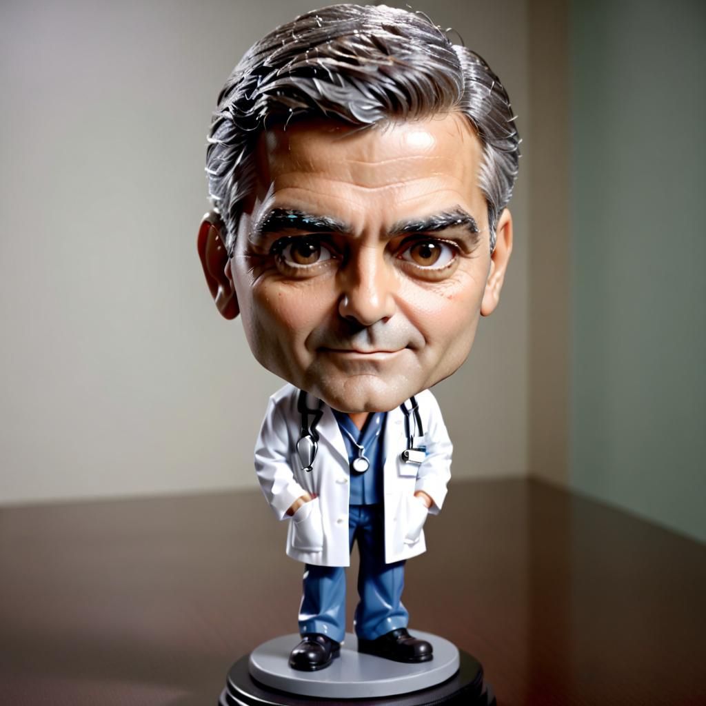 Doctor Bobblehead with Oversized Head: Digital Rendering