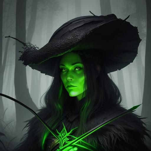 Eerie Grung Archer in Misty Dark Fantasy Forest