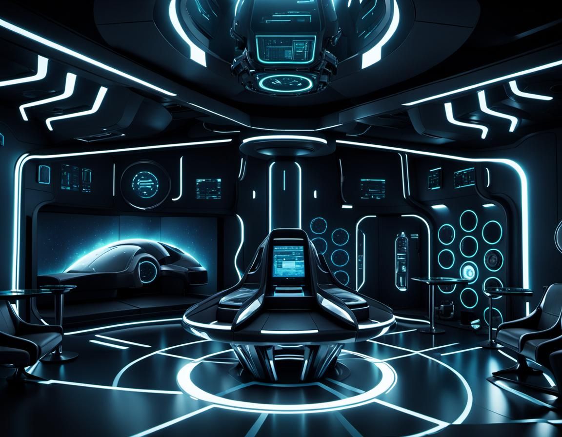 Futuristic Console Room Concept Art