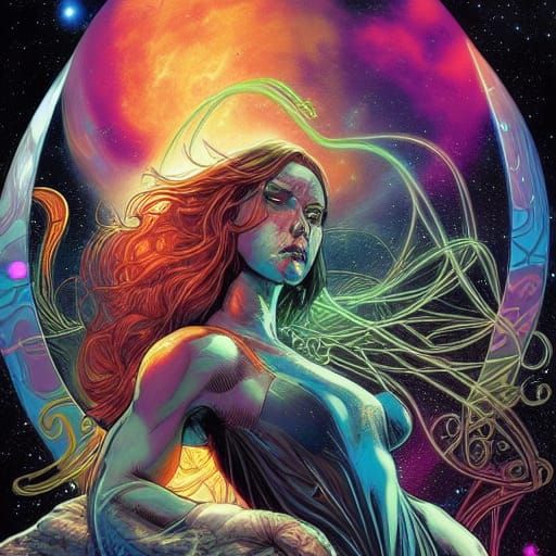 Cosmic Being Tipping Scales of Justice