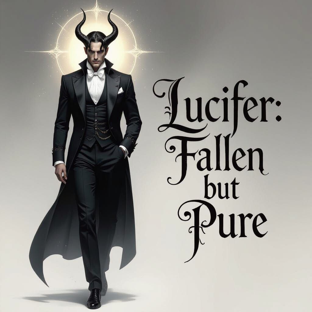Lucifer: Fallen but Pure in Dark Fantasy Style