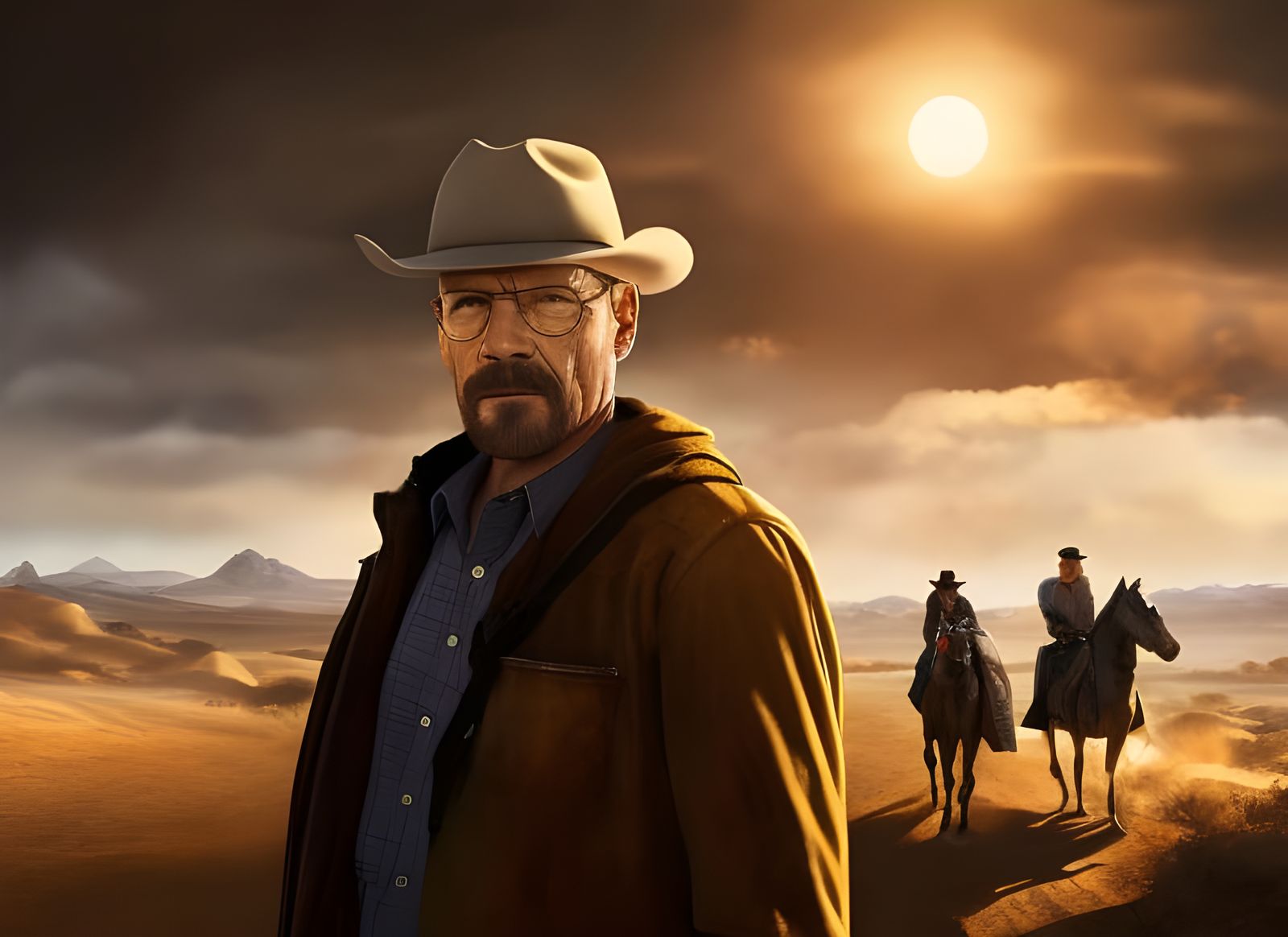 Walter White as Cowboy, Art Nouveau Portrait